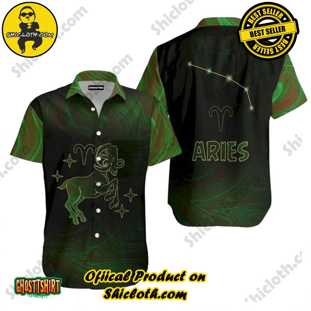 Discover Paradise: Shicloth's Hawaiian Beach Shirt Collection 86 Amazing Aries Horoscope Green Aloha Hawaiian Shirt