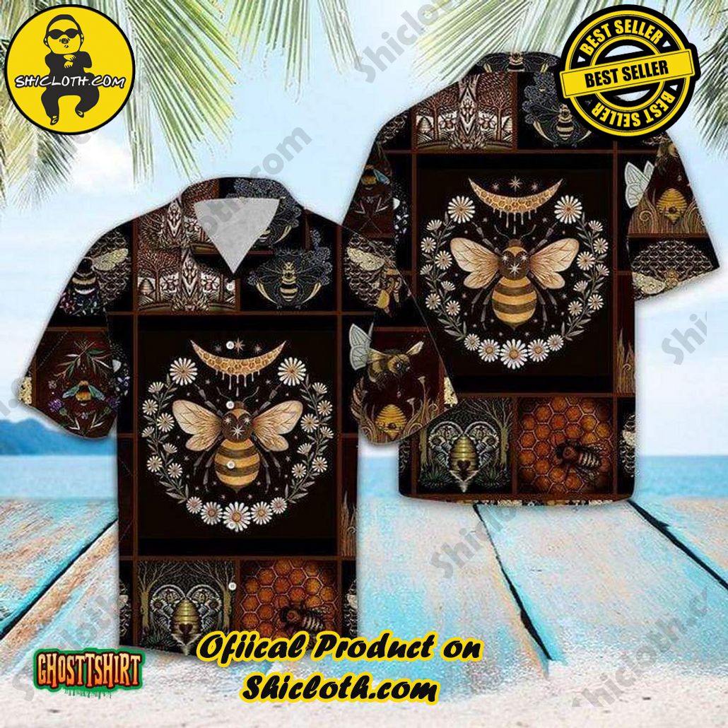 Discover Paradise: Shicloth's Hawaiian Beach Shirt Collection 93 Amazing Bee Tropical Black Aloha Hawaiian Shirt