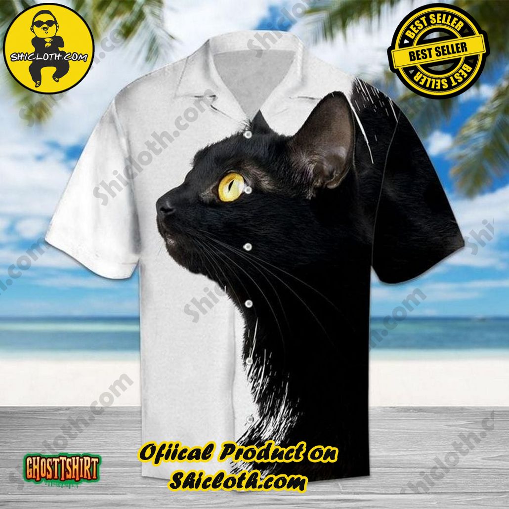 Discover Paradise: Shicloth's Hawaiian Beach Shirt Collection 97 Amazing Black Cat White Aloha Hawaiian Shirt