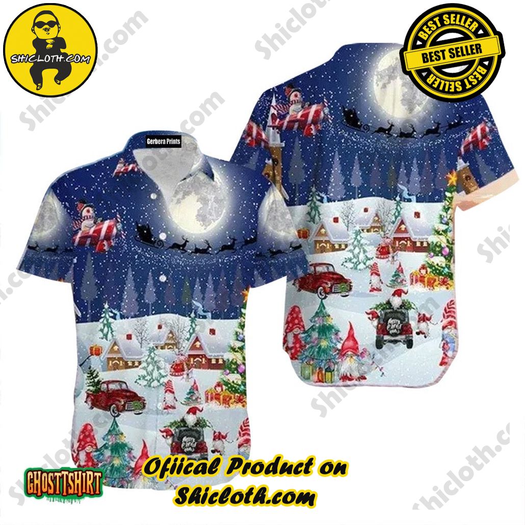 Discover the Perfect Beachwear: Shicloth's Stylish Summer Shirts for Your Next Vacation 20 Amazing Christmas Night Sky Gnomes Snow Car Aloha Hawaiian Shirt