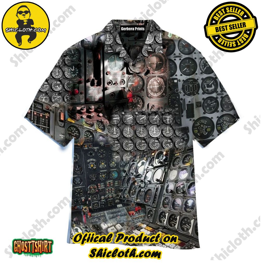 Discover the Perfect Beachwear: Shicloth's Stylish Summer Shirts for Your Next Vacation 23 Amazing Cockpit Airplane Pilot Grey Aloha Hawaiian Shirt