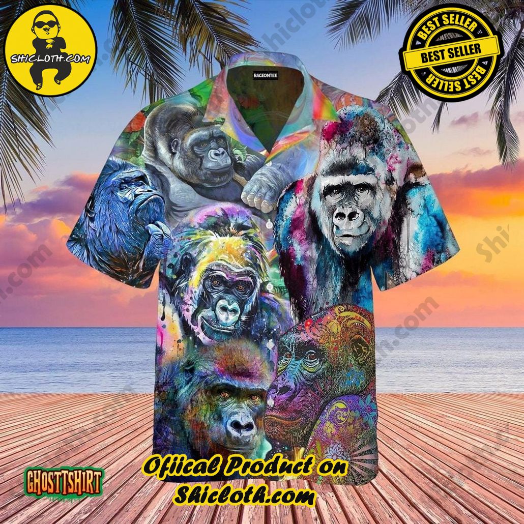 Discover the Perfect Beachwear: Shicloth's Stylish Summer Shirts for Your Next Vacation 28 Amazing Colorful Gorilla Aloha Hawaiian Shirt