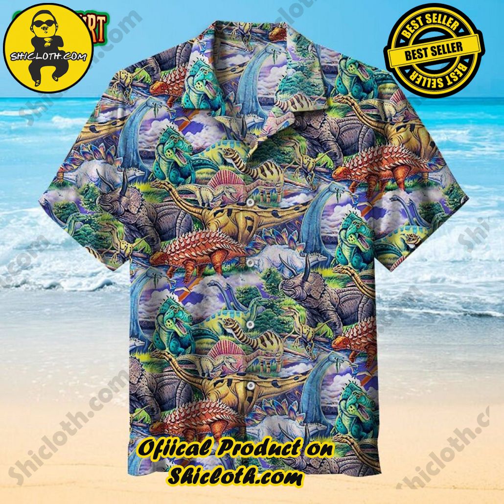 Discover the Perfect Beachwear: Shicloth's Stylish Summer Shirts for Your Next Vacation 38 Amazing Dinosauria Hawaiian Shirt