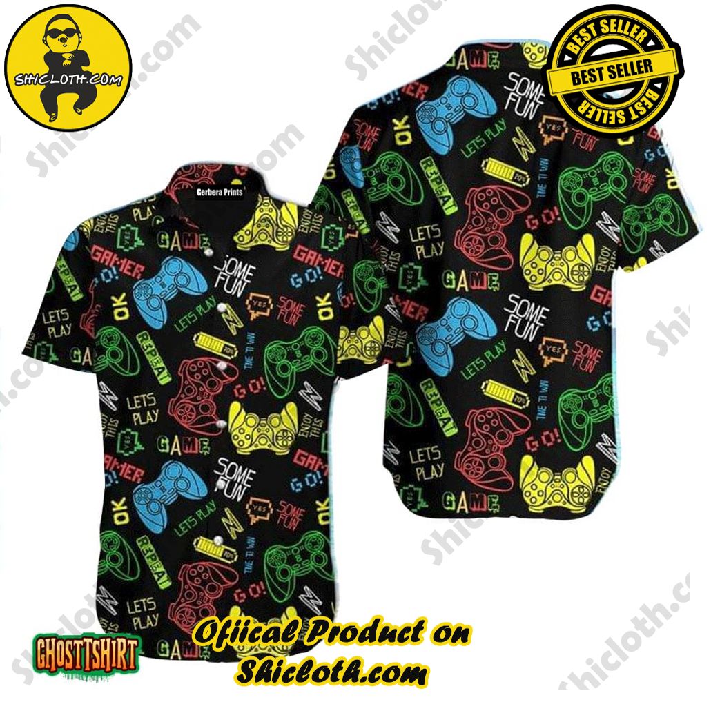 Discover the Perfect Beachwear: Shicloth's Stylish Summer Shirts for Your Next Vacation 57 Amazing Gamer Colourful Aloha Hawaiian Shirt
