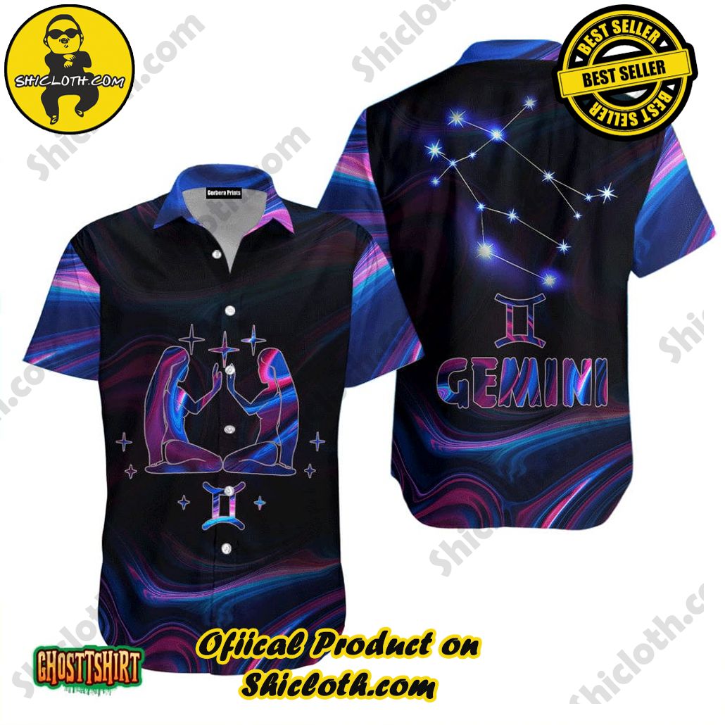 Discover the Perfect Beachwear: Shicloth's Stylish Summer Shirts for Your Next Vacation 59 Amazing Gemini Horoscope Black Aloha Hawaiian Shirt