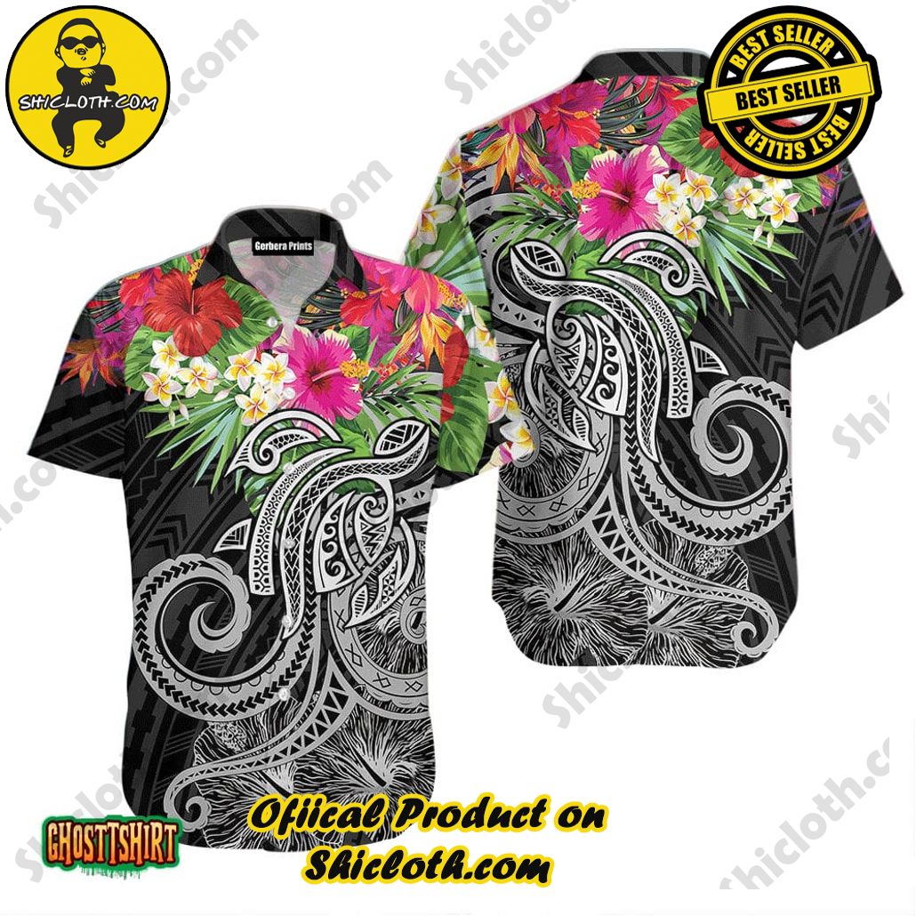 Discover the Perfect Beachwear: Shicloth's Stylish Summer Shirts for Your Next Vacation 71 Amazing Hibiscus And Frangipani Pattern and Flower Black Aloha Hawaiian Shirt