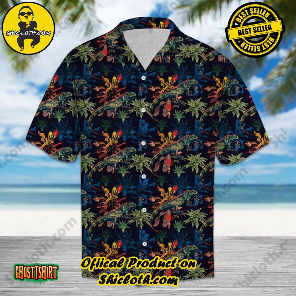Discover the Perfect Beachwear: Shicloth's Stylish Summer Shirts for Your Next Vacation 88 Amazing Iguanas Aloha Hawaiian Shirt