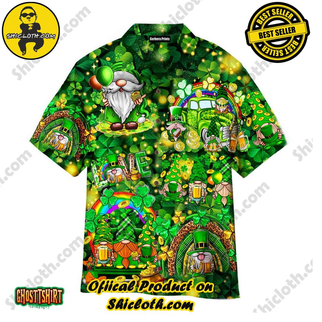 Discover the Perfect Beachwear: Shicloth's Stylish Summer Shirts for Your Next Vacation 90 Amazing Irish Gnomes So Cute On St Patrick Day Clover Pattern Green Aloha Hawaiian Shirt