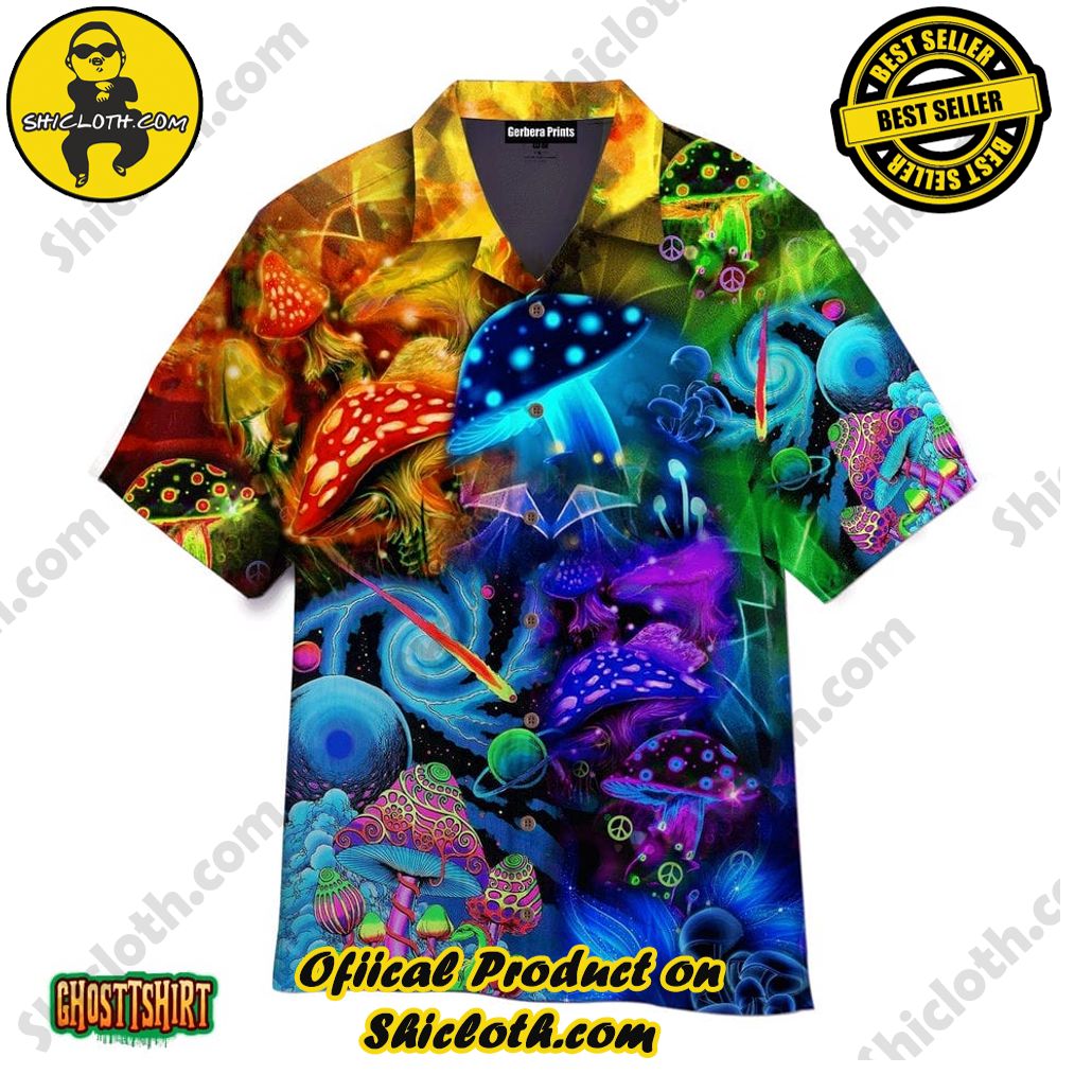 Shicloth Beach Shirts: The Perfect Summer Wardrobe Staple 8 Amazing Magic Mushroom Colourful Aloha Hawaiian Shirt