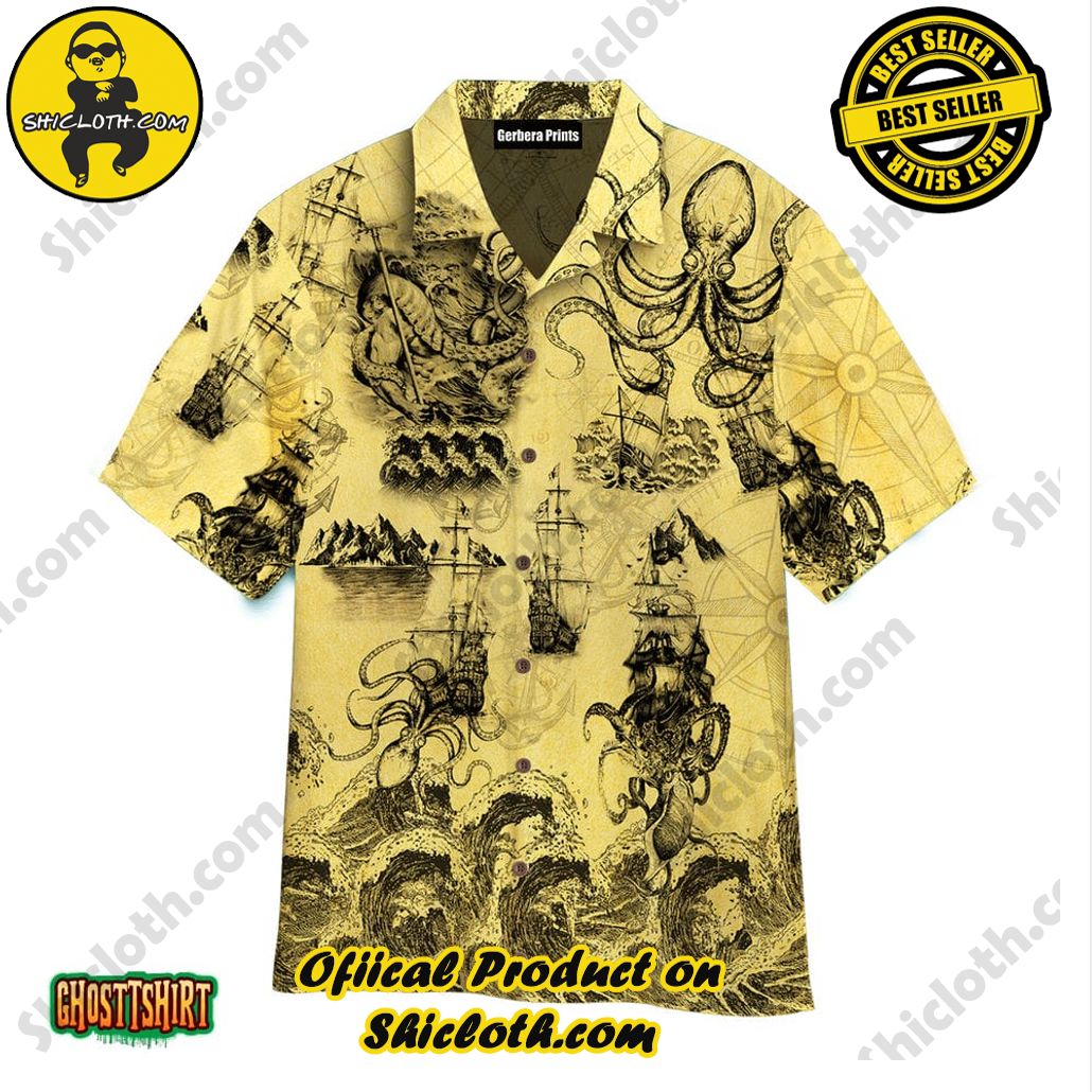 Shicloth Beach Shirts: The Perfect Summer Wardrobe Staple 39 Amazing Octopus Yellow Aloha Hawaiian Shirt