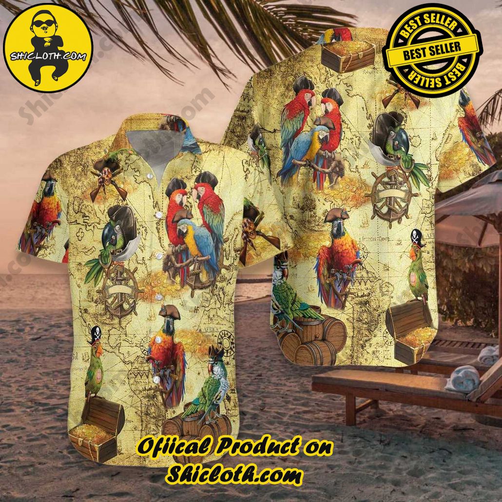 Shicloth Beach Shirts: The Perfect Summer Wardrobe Staple 51 Amazing Pirate Parrots Hawaiian Shirt