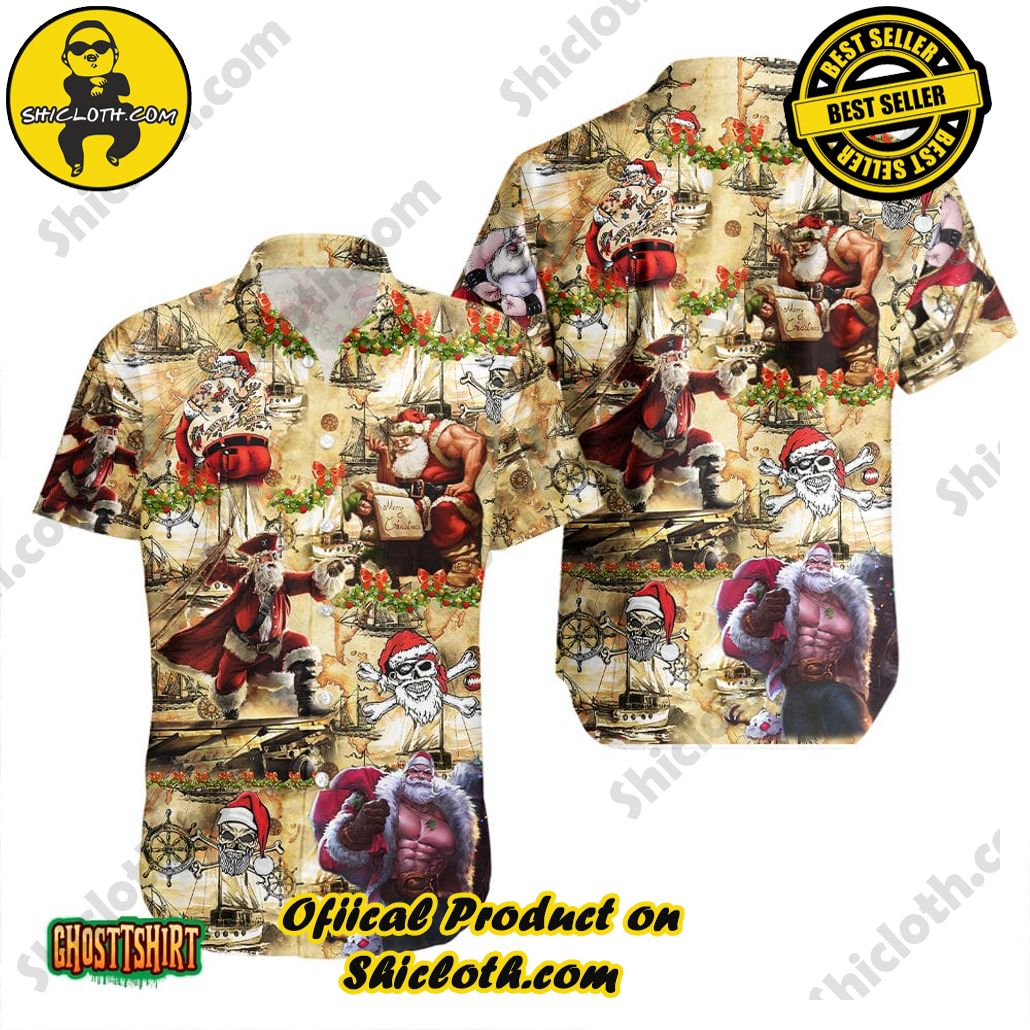 Shicloth Beach Shirts: The Perfect Summer Wardrobe Staple 54 Amazing Pirate Santa Claus Aloha Hawaiian Shirt