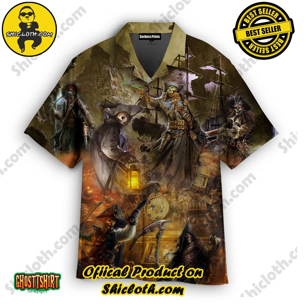 Shicloth Beach Shirts: The Perfect Summer Wardrobe Staple 56 Amazing Pirate Skull Brown Aloha Hawaiian Shirt