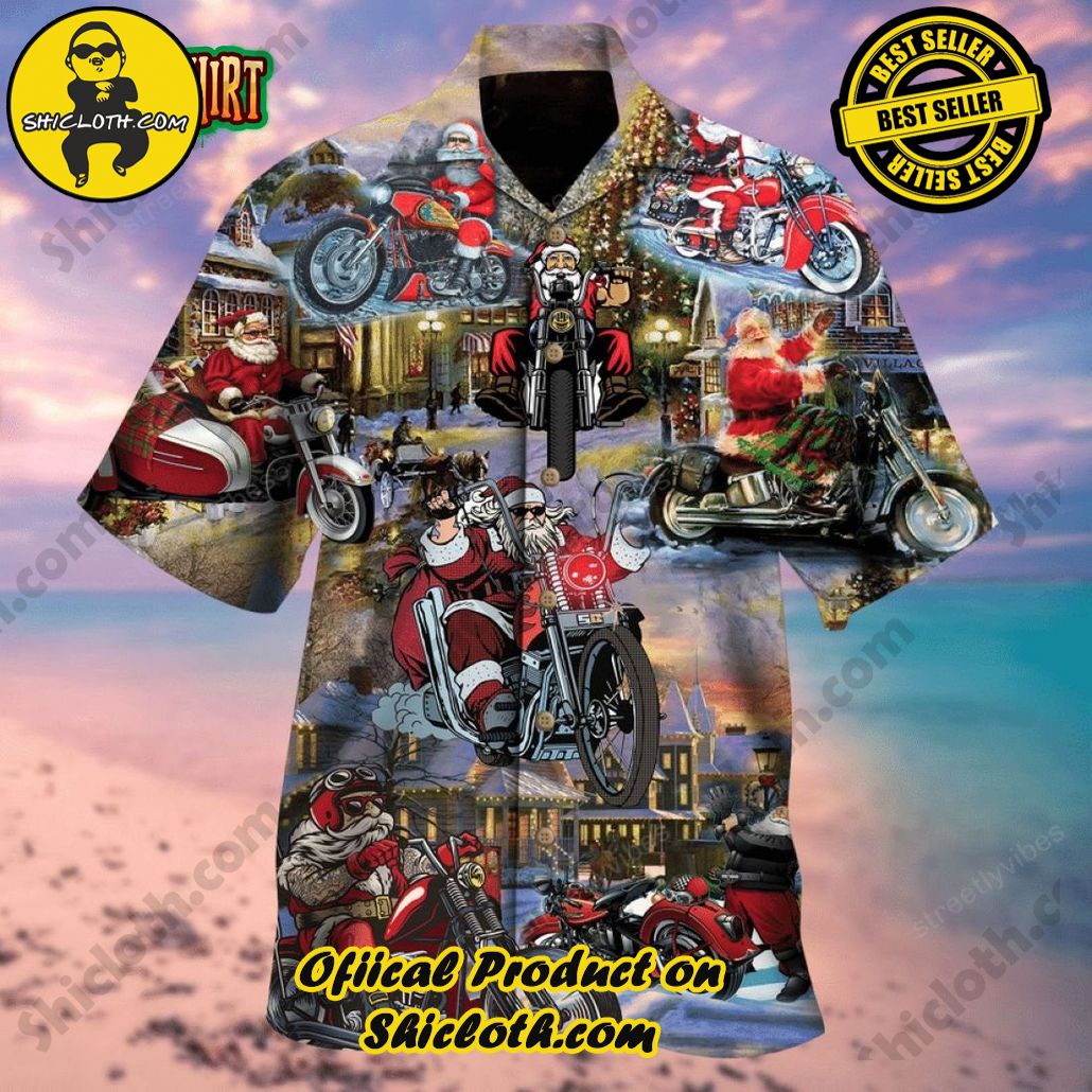 Shicloth Beach Shirts: The Perfect Summer Wardrobe Staple 83 Amazing Santa Biker Hawaiian Shirt