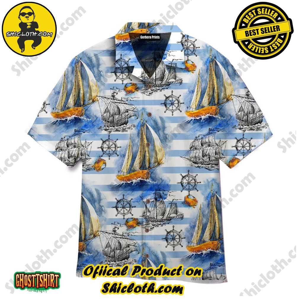 Shicloth Beach Shirts: The Perfect Summer Wardrobe Staple 90 Amazing Ships On The Sea Steering Sailboat Aloha Hawaiian Shirt
