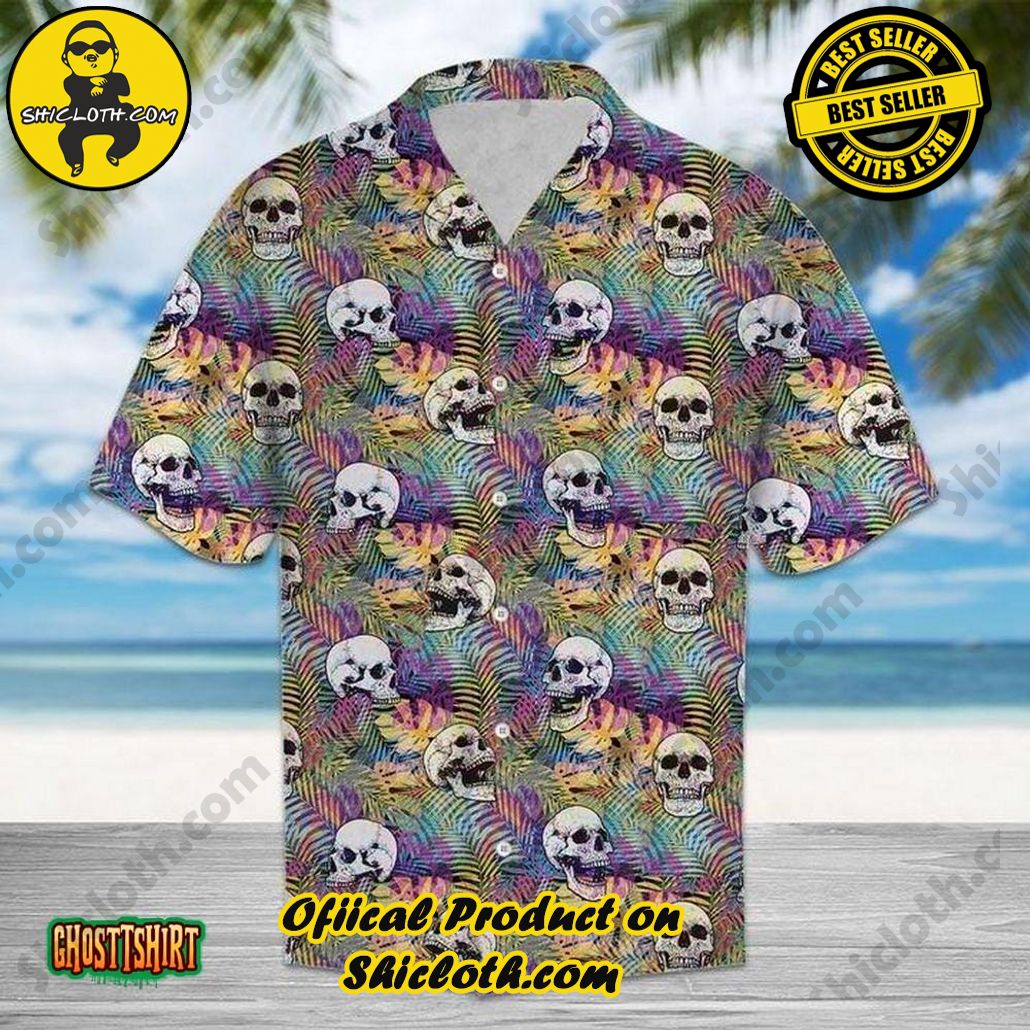 Shicloth Beach Shirts: The Perfect Summer Wardrobe Staple 93 Amazing Skulls Purple Aloha Hawaiian Shirt