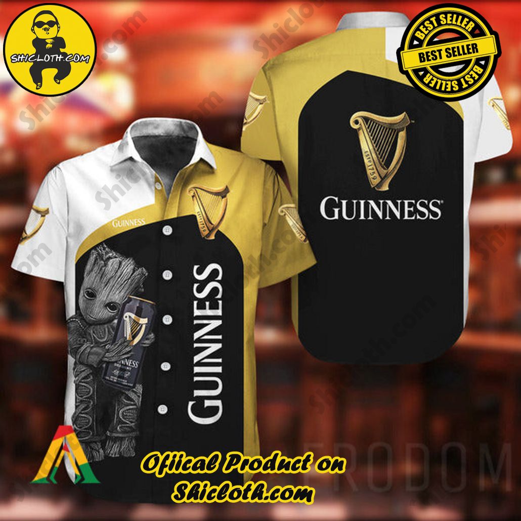Discover Paradise: Shicloth's Button Shirt - Hawaiian Shirt 2 Baby Groot Guinness Button Shirt - Hawaiian Shirt