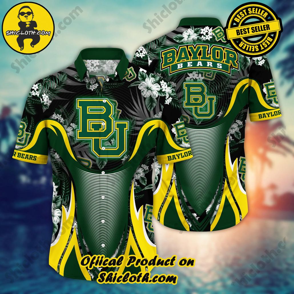Show Your Team Spirit with Shicloth NCAA Beach Shirts 30 Baylor Bears NCAA Hawaiian Shirt Dry Season Aloha Shirt