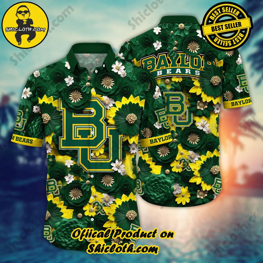 Show Your Team Spirit with Shicloth NCAA Beach Shirts 38 Baylor Bears NCAA Hawaiian Shirt Trending For This Summer Customize Shirt Any Team