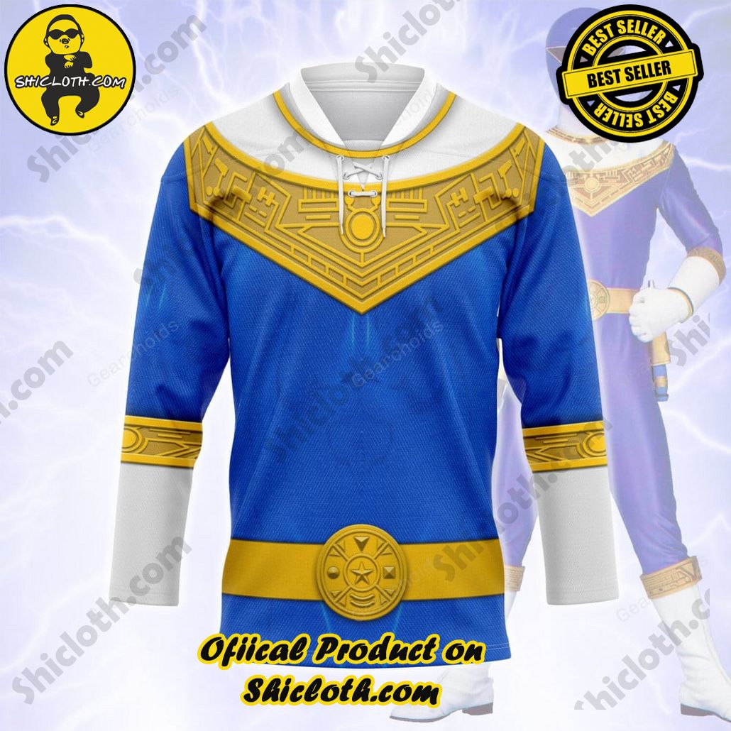 Unleash Your Inner Ranger: Introducing Shicloth's Power Rangers Lightspeed Outfit Costume Collection 3 Blue Power Rangers Zeo Hockey Jersey