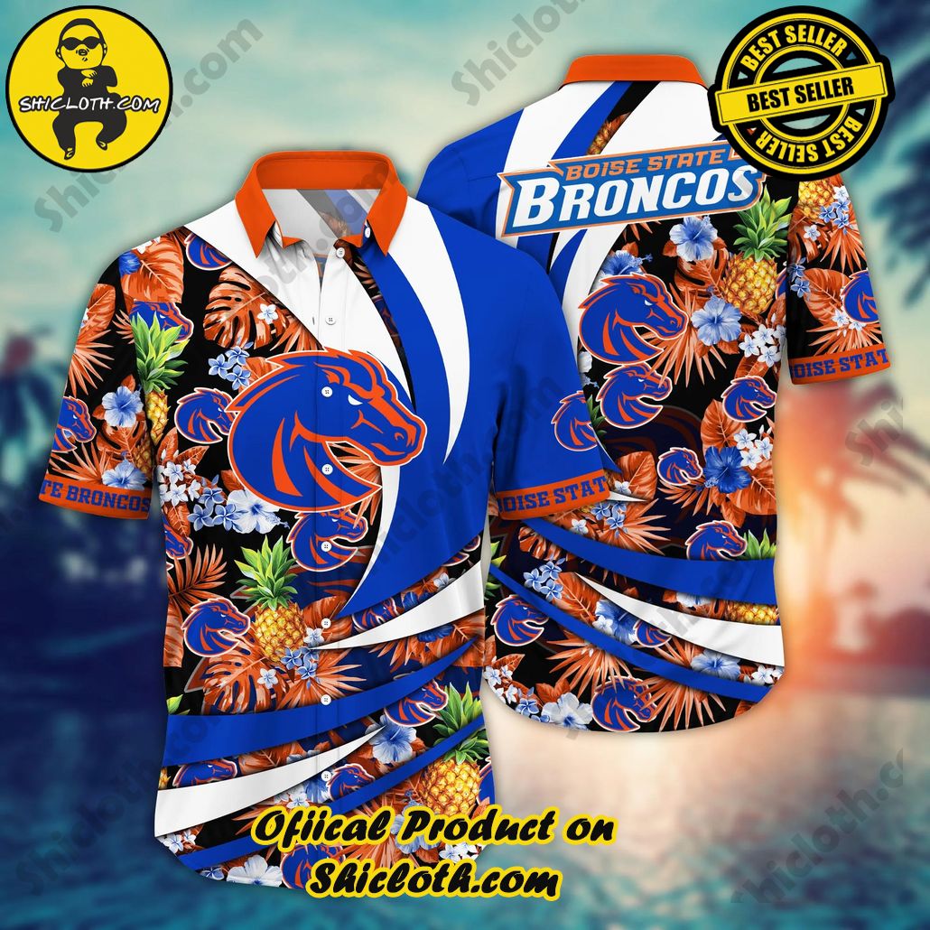 Show Your Team Spirit with Shicloth NCAA Beach Shirts 39 Boise State Broncos NCAA Hawaiian Shirt Air Conditioning Aloha Shirt