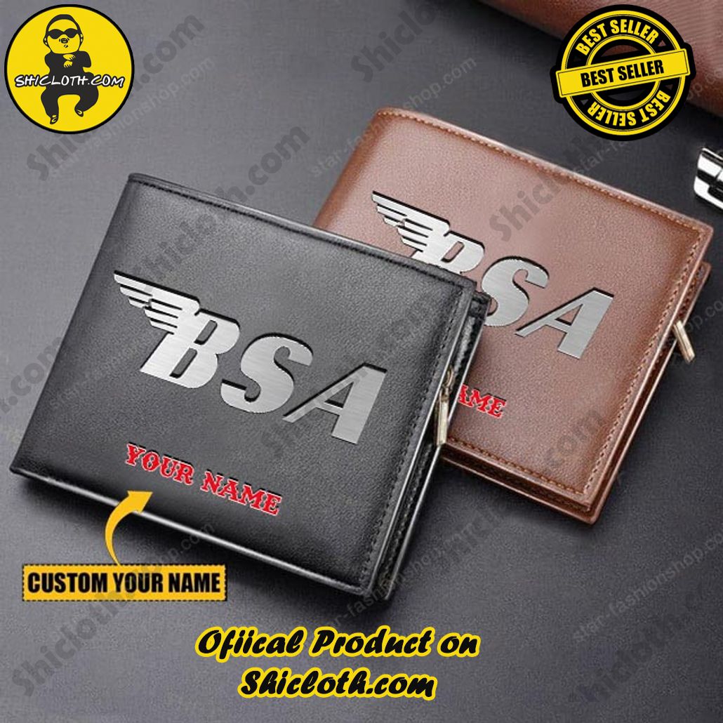 Discover the Timeless Elegance: Shicloth's Leather Wallet Unveiled 9 BSA Motorcycles Custom Name Handmade Leather Wallet