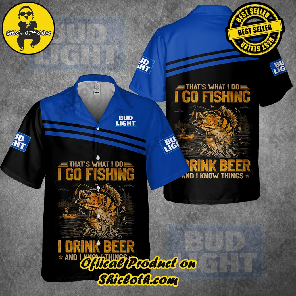 Unleash Your Inner Islander: Shicloth's Hawaiian Beach Shirts For Men 8 Bud Light Beer Fishing Hawaiian Beach Shirts For Men