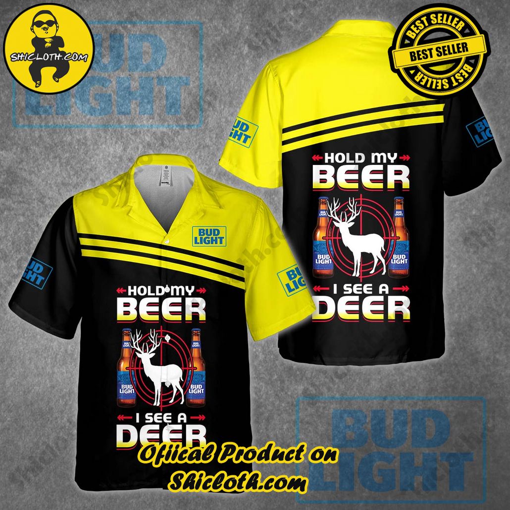 Unleash Your Inner Islander: Shicloth's Hawaiian Beach Shirts For Men 17 Bud Light Hunting Deer Hawaiian Beach Shirts For Men