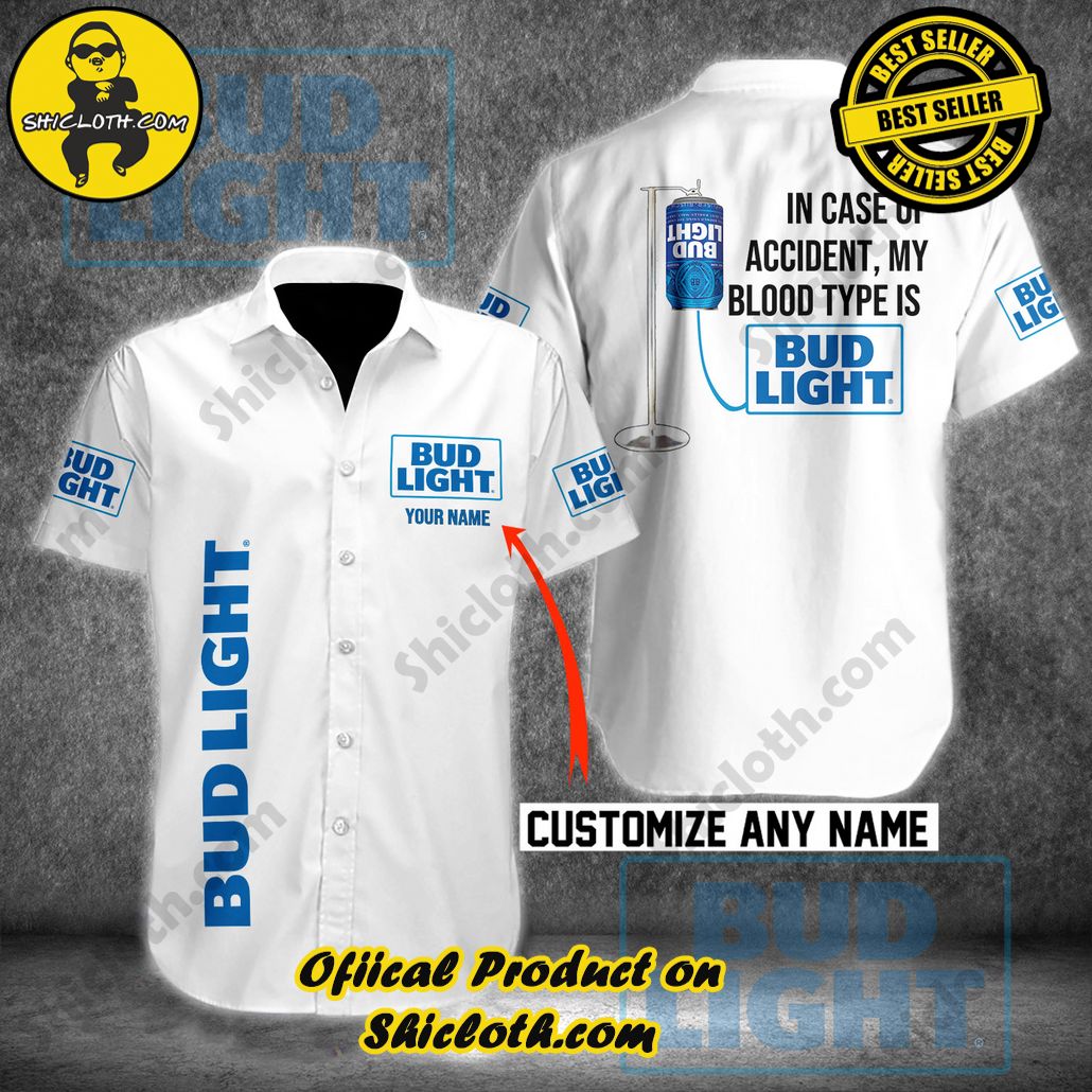 Discover Paradise: Shicloth's Button Shirt - Hawaiian Shirt 11 Bud Light Personalized In Case Of Accident Button Shirt - Hawaiian Shirt