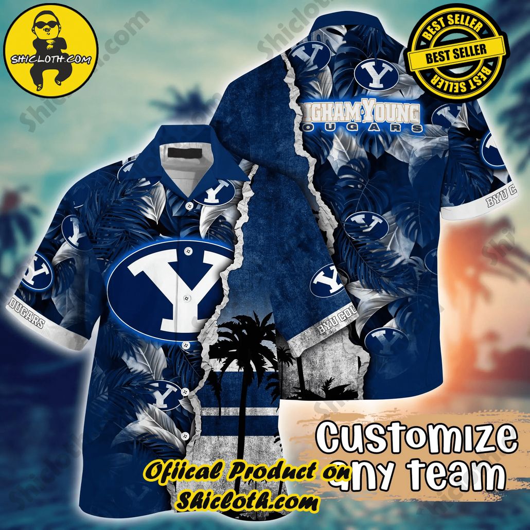 Show Your Team Spirit with Shicloth NCAA Beach Shirts 51 Byu Cougars NCAA Hawaiian Shirt Custom Sunbathe Aloha Shirt
