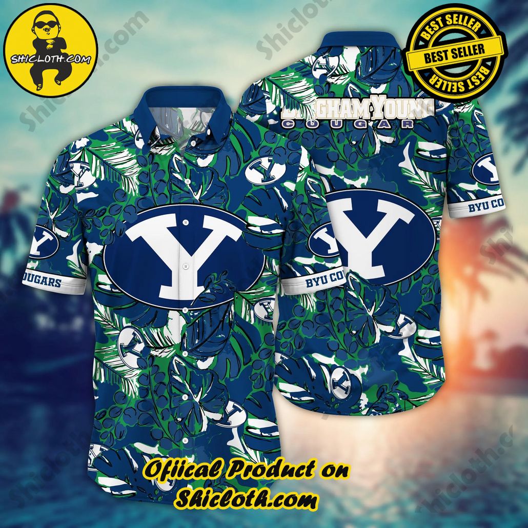 Show Your Team Spirit with Shicloth NCAA Beach Shirts 52 Byu Cougars NCAA Hawaiian Shirt Heat Aloha Shirt
