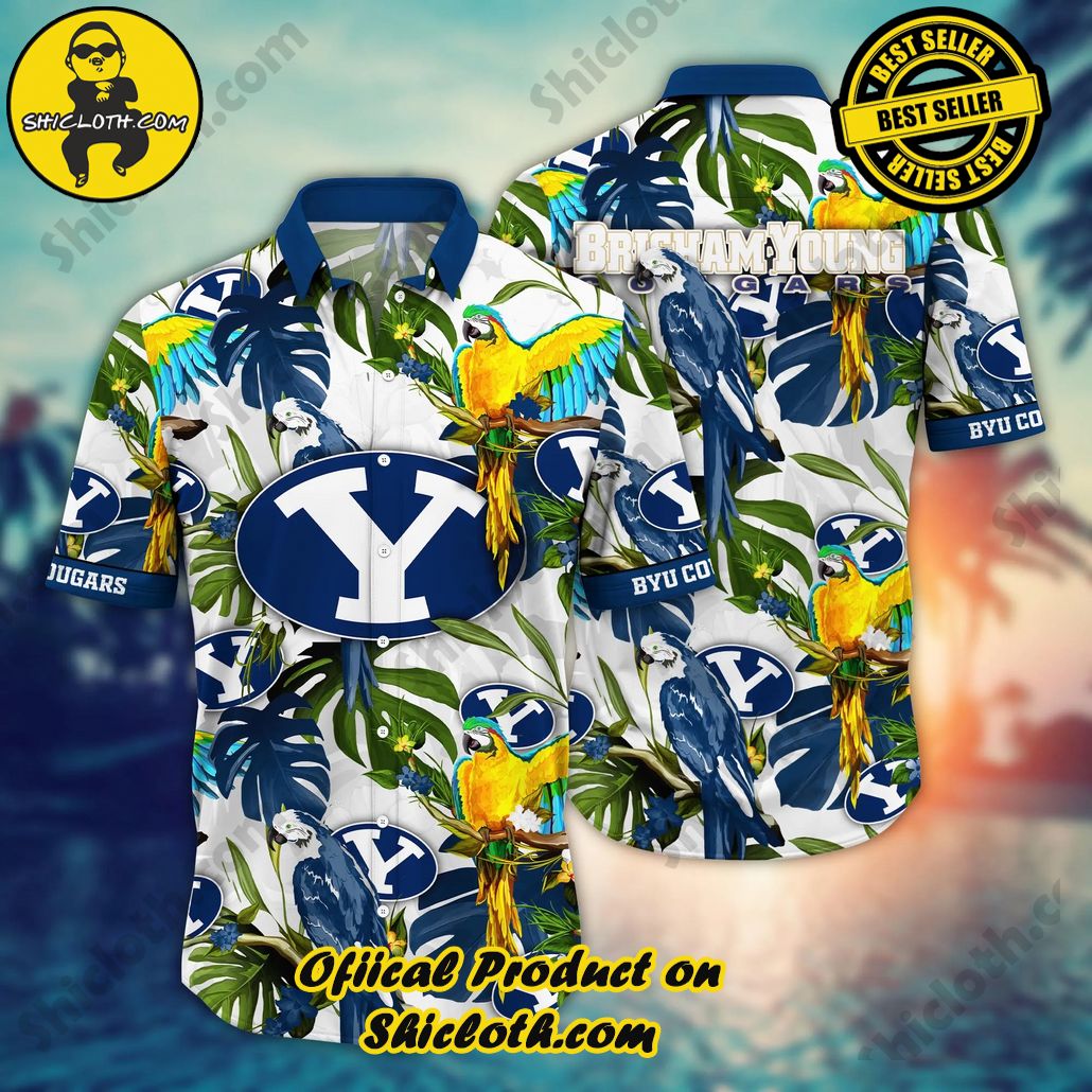 Show Your Team Spirit with Shicloth NCAA Beach Shirts 54 Byu Cougars NCAA Hawaiian Shirt Pool Partiestime Aloha Shirt