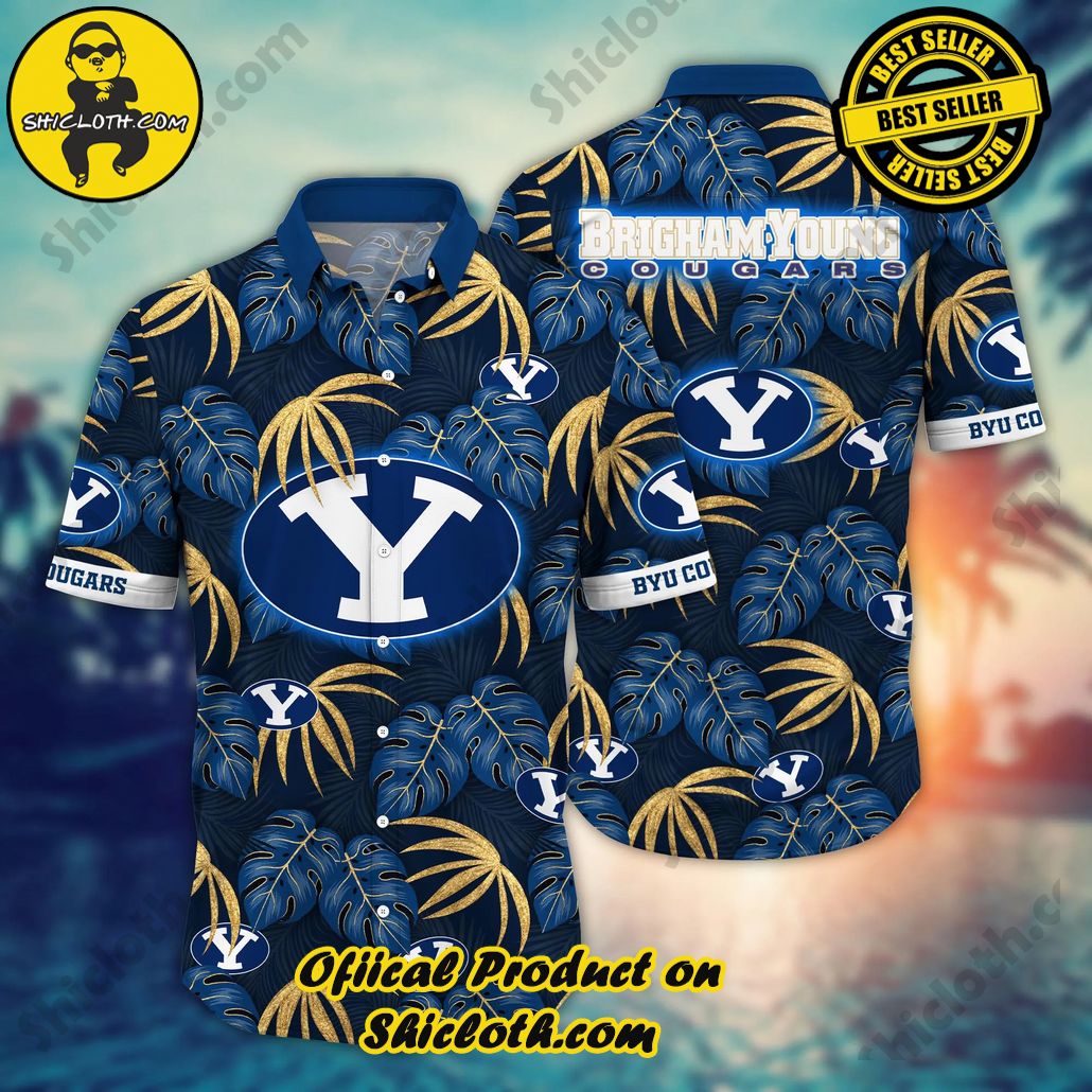 Show Your Team Spirit with Shicloth NCAA Beach Shirts 55 Byu Cougars NCAA Hawaiian Shirt Sunny Aloha Shirt