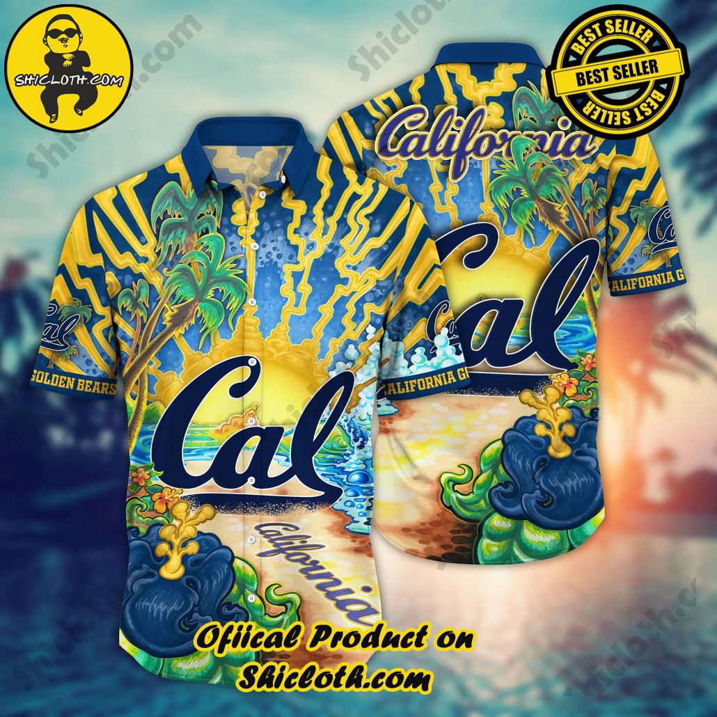 Show Your Team Spirit with Shicloth NCAA Beach Shirts 59 California Golden Bears NCAA Hawaiian Shirt Tan Lines Field Sport Shirts