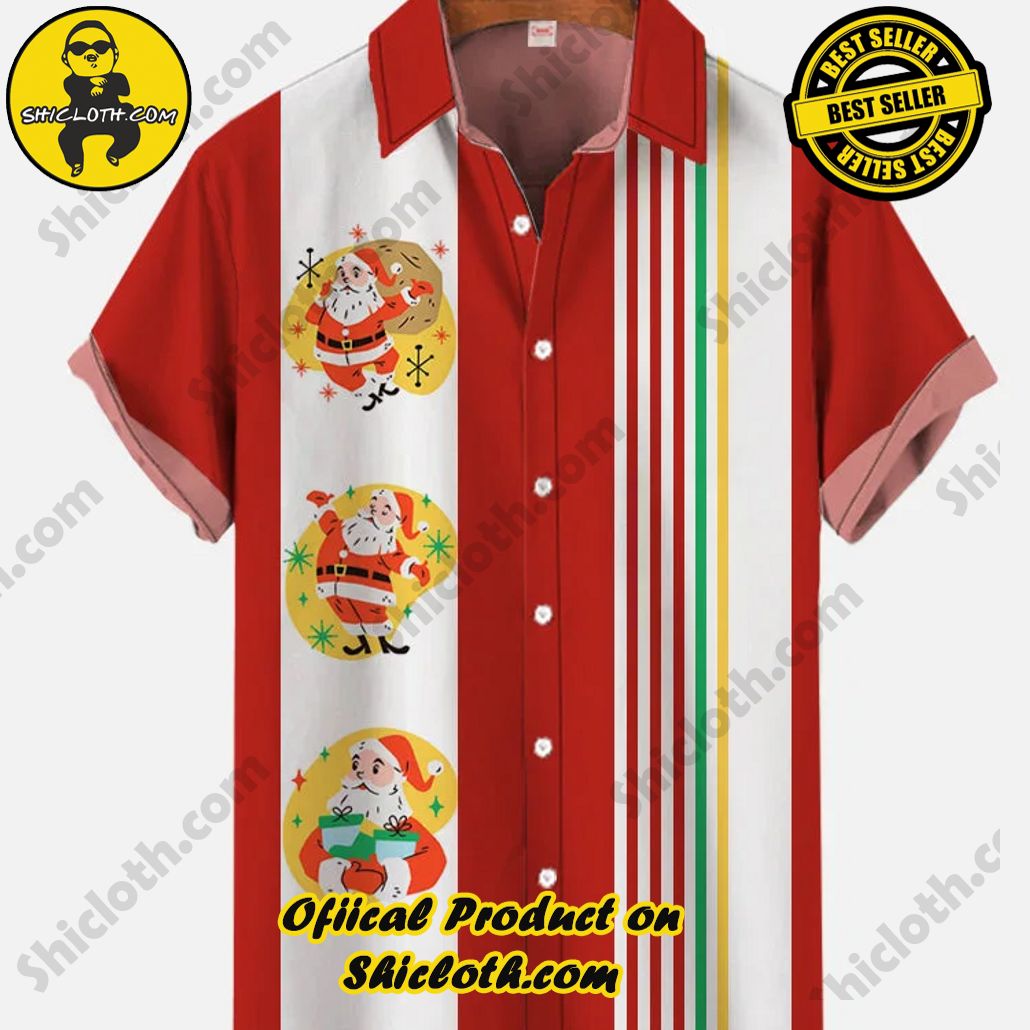 Shicloth Short Sleeve Shirts: Stay Cool and Look Sharp This Summer 8 Christmas Elements Retro Trendy Red And White Matching Christmas Santa Gnomes Printing Short Sleeve Shirt