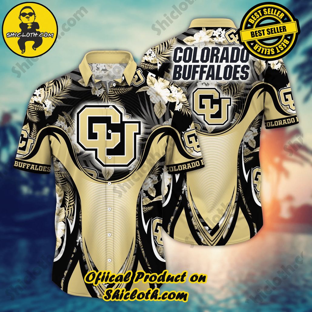 Show Your Team Spirit with Shicloth NCAA Beach Shirts 74 Colorado Buffaloes NCAA Hawaiian Shirt Sun Rays Aloha Shirt