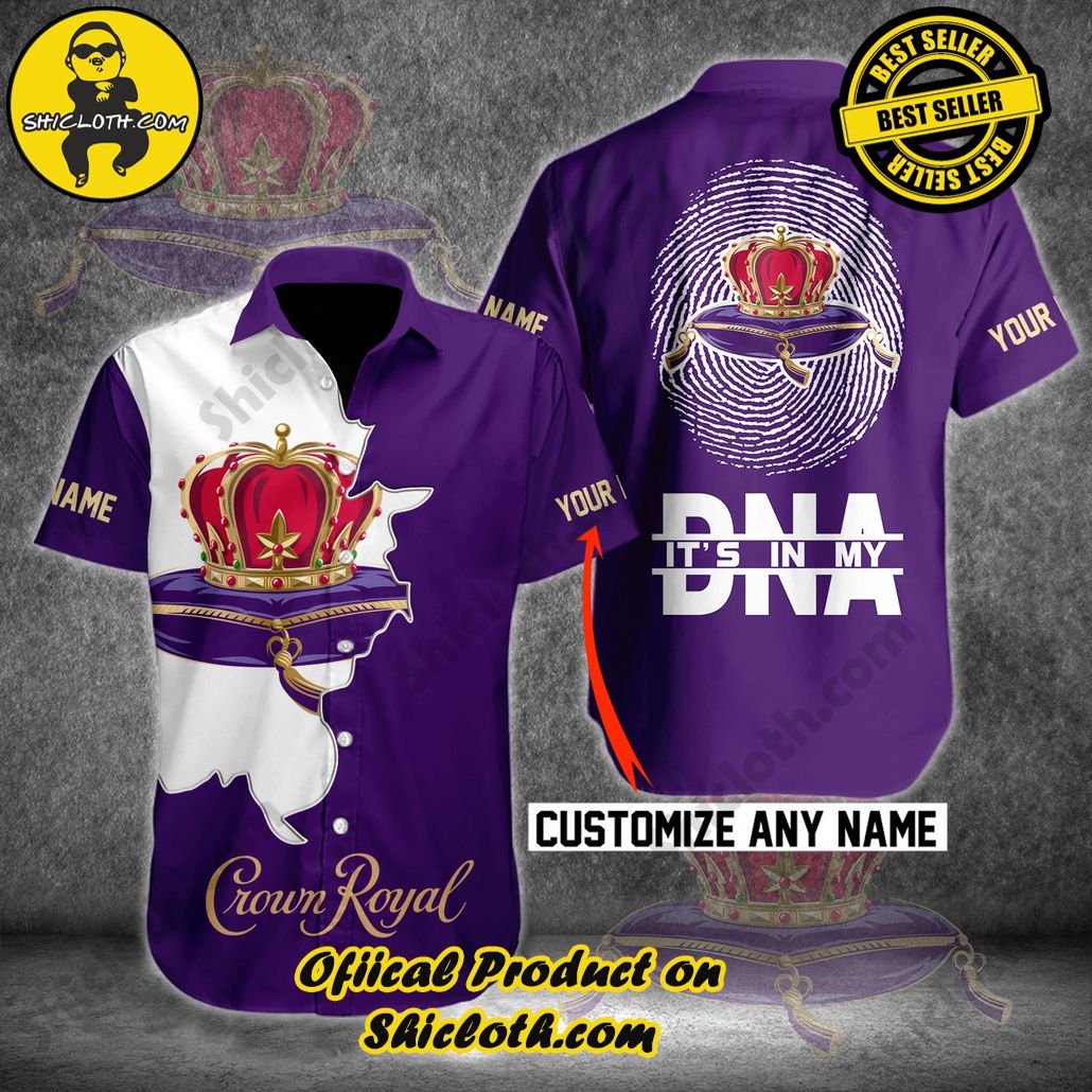 Unleash Your Inner Islander: Shicloth's Hawaiian Beach Shirts For Men 35 Crown Royal It’s in My DNA Button Beach Shirts For Men
