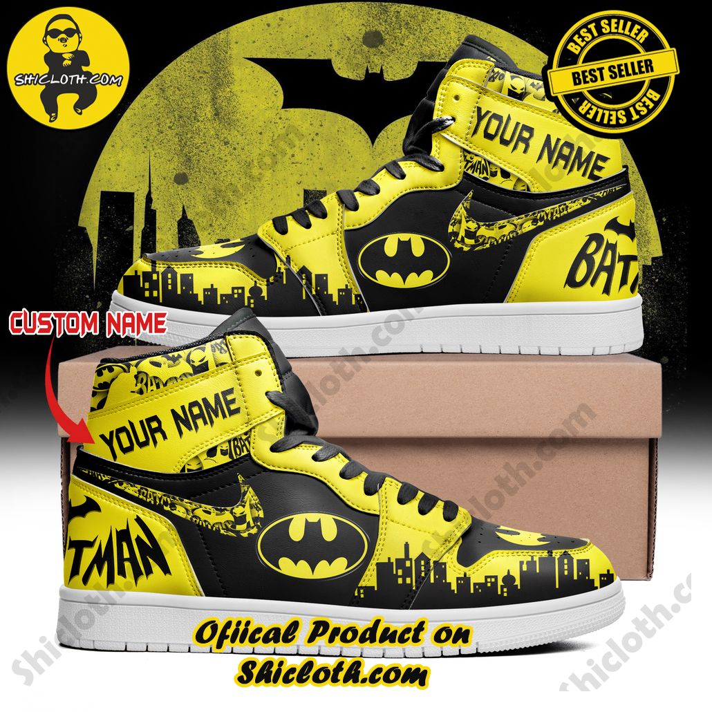 Step into Style: Introducing Shicloth's Nike Air Jordan 1 Sneakers 10 DC Comics Batman Personalized Nike Air Jordan 1, Hightop Sneakers