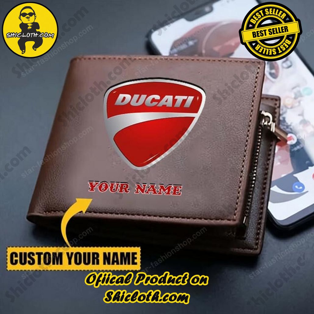 Ducatti Custom Name Handmade Leather Wallet 3 Ducatti Custom Name Handmade Leather Wallet - Image 3