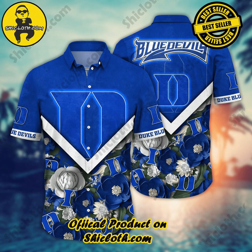 Show Your Team Spirit with Shicloth NCAA Beach Shirts 79 Duke Blue Devils NCAA Hawaiian Shirt Custom Beach Season Aloha Shirt