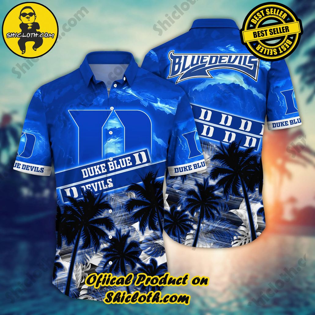 Show Your Team Spirit with Shicloth NCAA Beach Shirts 84 Duke Blue Devils NCAA Hawaiian Shirt Tropical Aloha Shirt