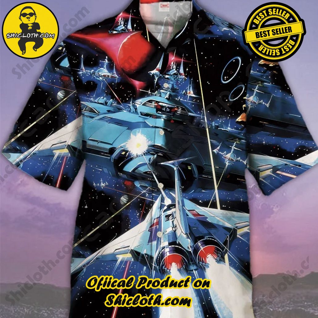 Shicloth Short Sleeve Shirts: The Perfect Way to Stay Cool and Comfortable on Your Beach Vacation 15 Eye-Catching Colorful Flashing Stars Outer Space And Spaceship Fleet Printing Cuban Collar Hawaiian Short Sleeve Shirt