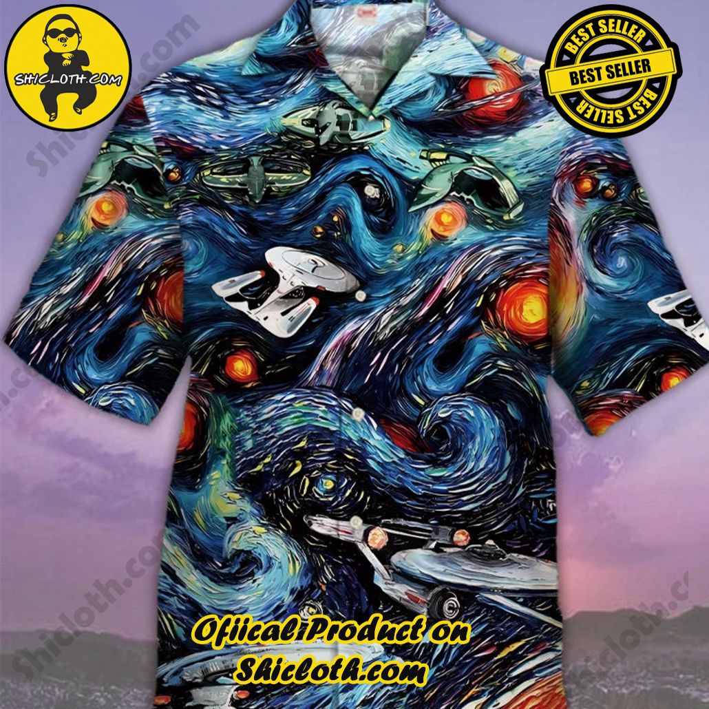 Shicloth Short Sleeve Shirts: Stay Cool and Look Sharp This Summer 13 Eye-Catching Galaxy Starry Sky Oil Painting And Space Ship Printing Cuban Collar Hawaiian Short Sleeve Shirt