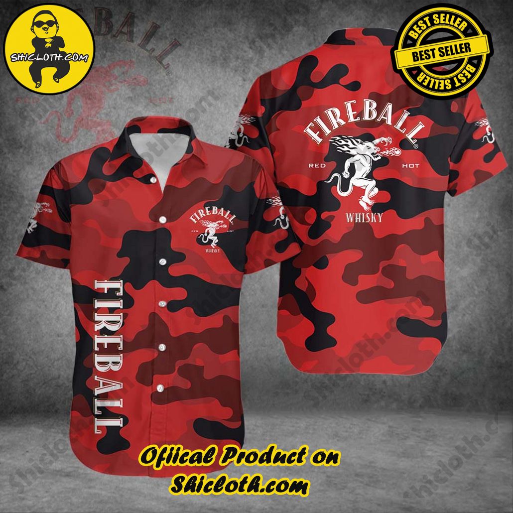 Unleash Your Inner Islander: Shicloth's Hawaiian Beach Shirts For Men 45 Fireball Camouflage Button Beach Shirts For Men