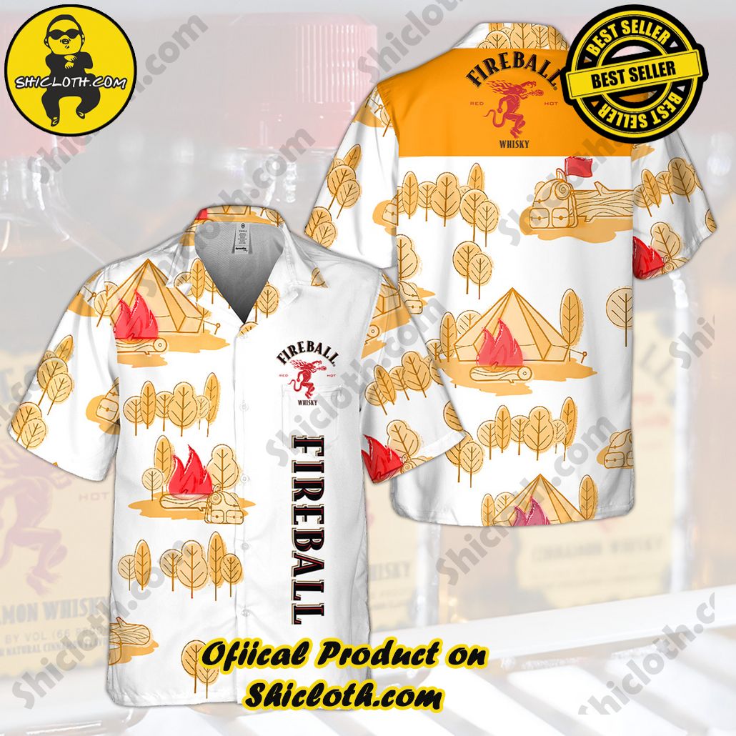 Unleash Your Inner Islander: Shicloth's Hawaiian Beach Shirts For Men 47 Fireball Camping Hawaiian Beach Shirts For Men