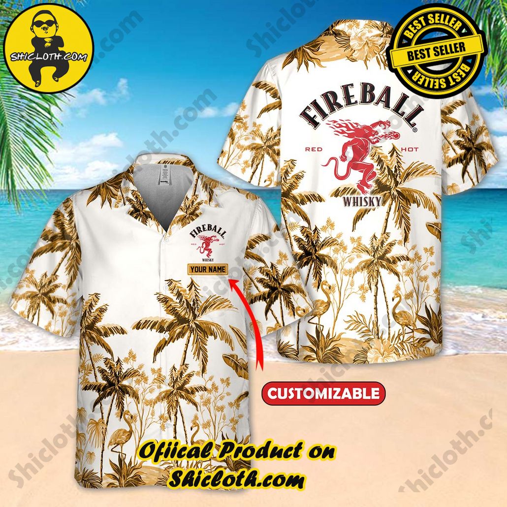 Discover Paradise: Shicloth's Button Shirt - Hawaiian Shirt 30 Fireball Custom Name Button Shirt - Hawaiian Shirt