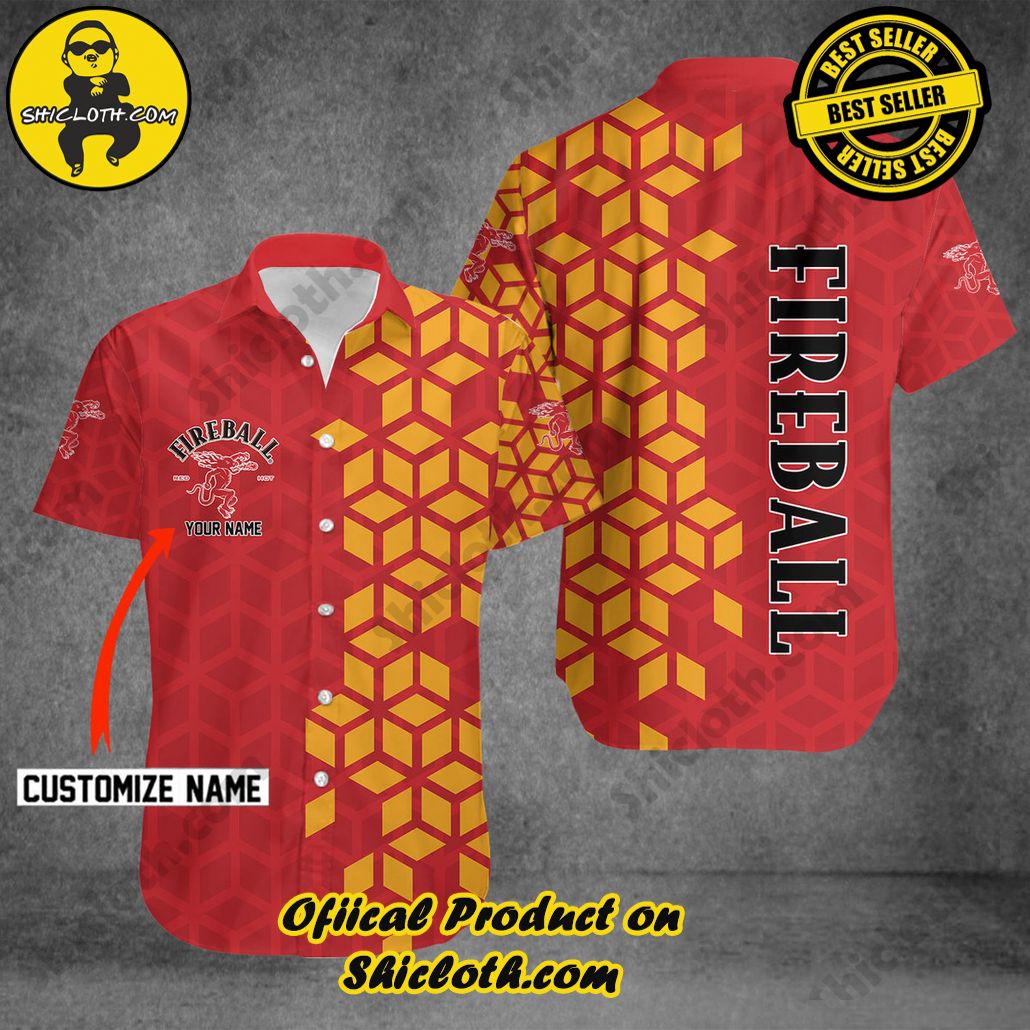 Unleash Your Inner Islander: Shicloth's Hawaiian Beach Shirts For Men 48 Fireball Custom Name Button Beach Shirts For Men