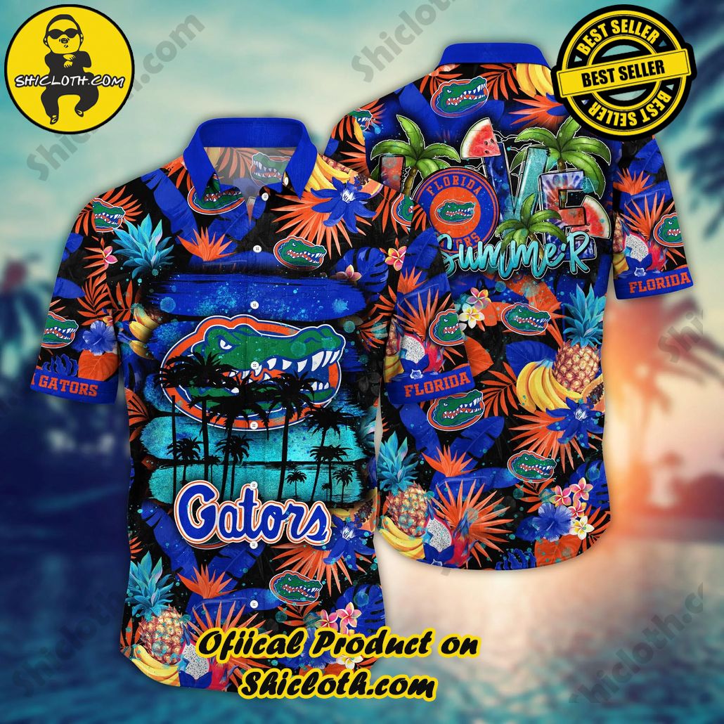 Show Your Team Spirit with Shicloth NCAA Beach Shirts 88 Florida Gators NCAA Hawaiian Shirt Daylighttime Soccer Fest Shirts