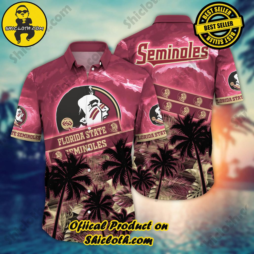 Show Your Team Spirit with Shicloth NCAA Beach Shirts 91 Florida State Seminoles NCAA Hawaiian Shirt Beach Aloha Shirt