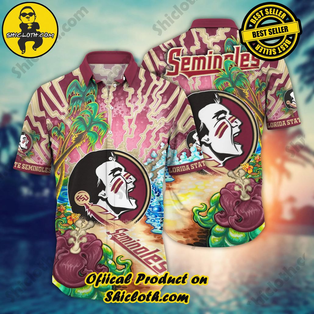 Show Your Team Spirit with Shicloth NCAA Beach Shirts 94 Florida State Seminoles NCAA Hawaiian Shirt Tanningtime Soccer Match Shirts